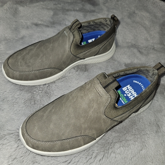 NEW! Nunn Bush Bloom Shoes Men's Size 10 Taupe Slip-On Loafers Comfort Walking - Picture 4 of 11